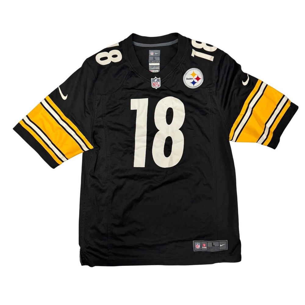Nike Pittsburgh Steelers Diontae Johnson 18 On Field Jersey Mens Large Black